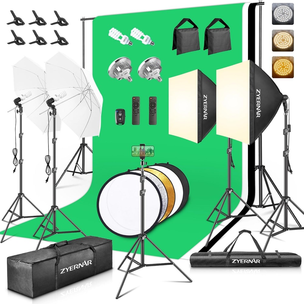 Photography Lighting And Backdrop Kits - Photography Lighting Kit with Backdrops and