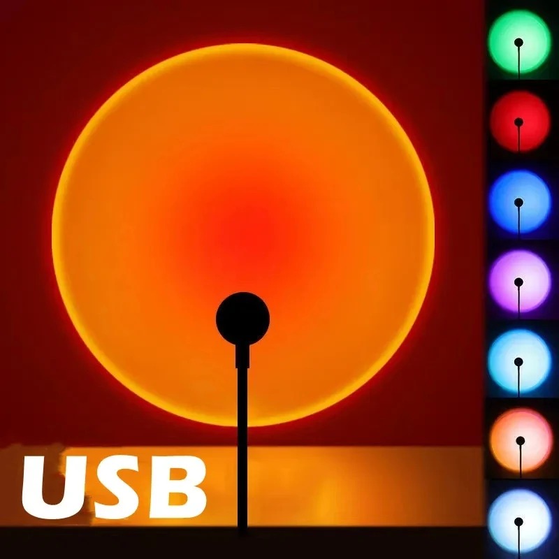 Photography Lighting Wall - USB Sunset Projection Lamp Rainbow Atmosphere