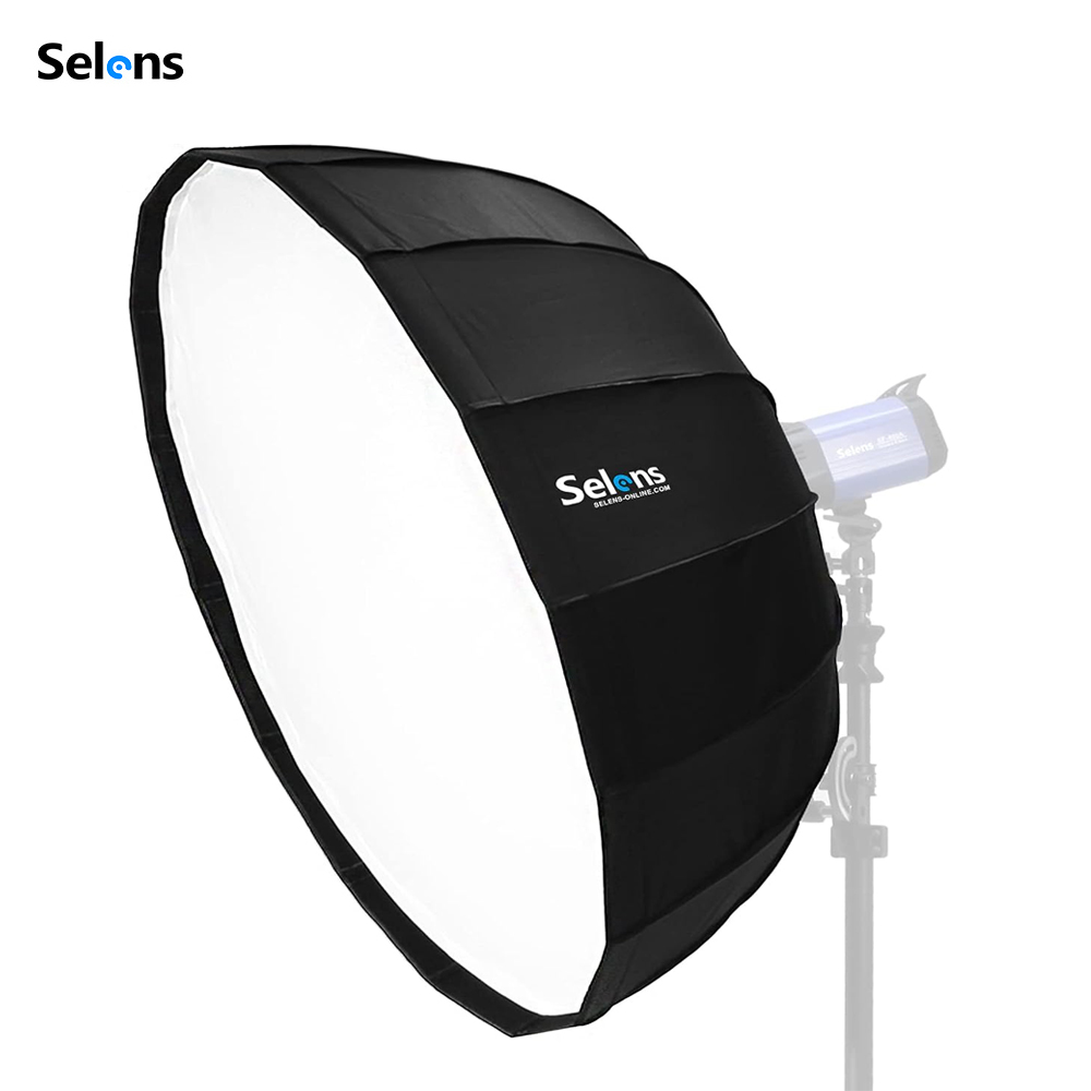 Photography Studio Lighting Set Up - Selens Quick-Setup Parabolic Softbox Beauty Dish