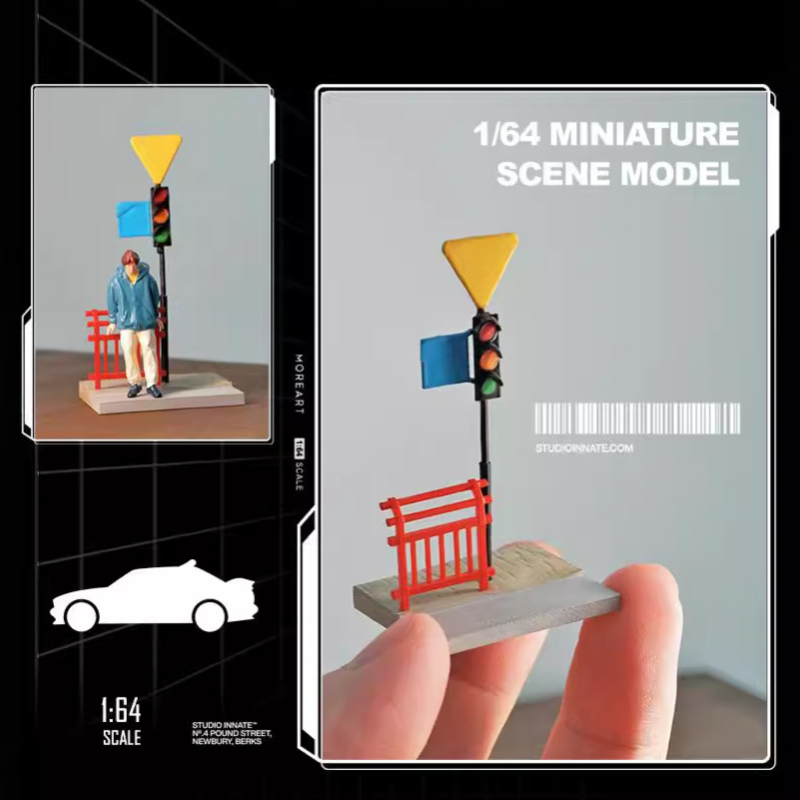 Photography Lighting Simulation - 1:64 Simulation Traffic Light Railing Miniature