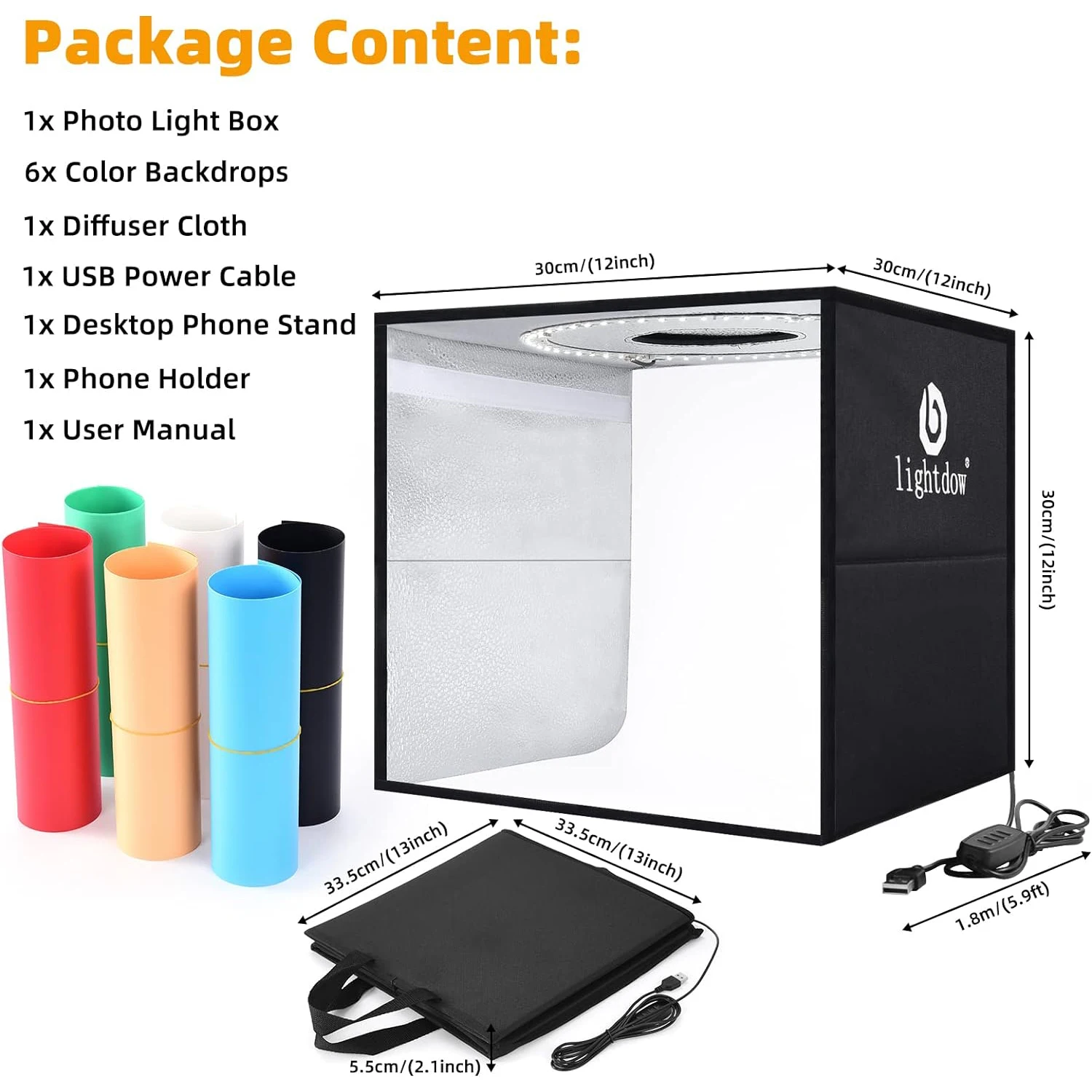 Photography Led Lighting Kit - Lightdow Photo Studio Light Box Kit
