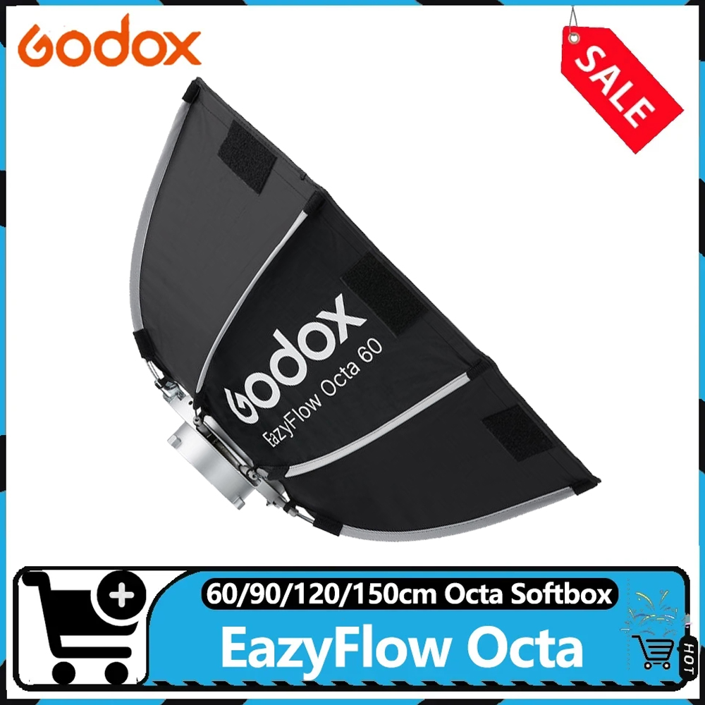 Photography Studio Lighting Set Up - Godox EazyFlow Series Octa 60/90/120/150cm Quick
