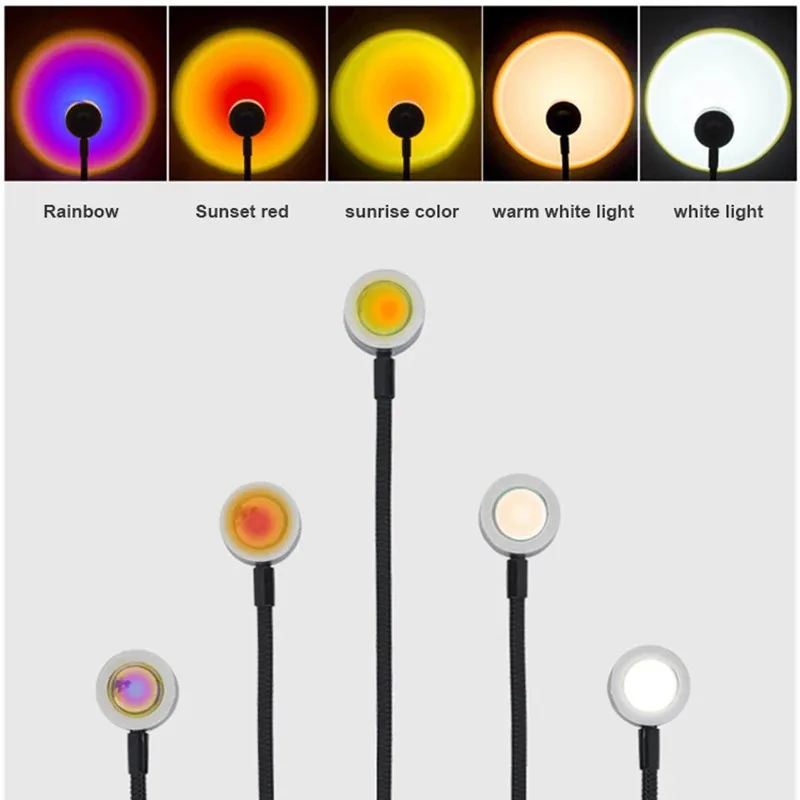 Photography Lighting Wall - Projection Lamp USB Sunset Rainbow Atmosphere