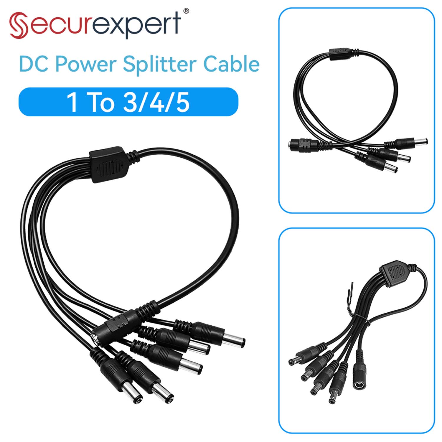 Photography Led Lighting Kit - 5.5x2.1mm 1 to 3/4/5 Way DC