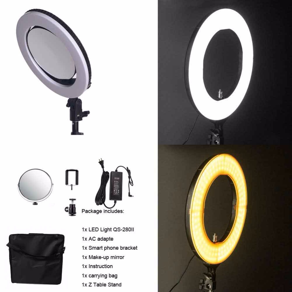 Learn Photography Lighting - 10'' QS-280II 95RA Bicolor LED Ring