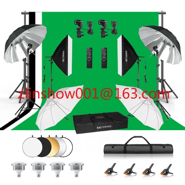 Photography Lighting And Backdrop Kits - Photo Studio Equipment 2.6*3m/2*3m Background Stand