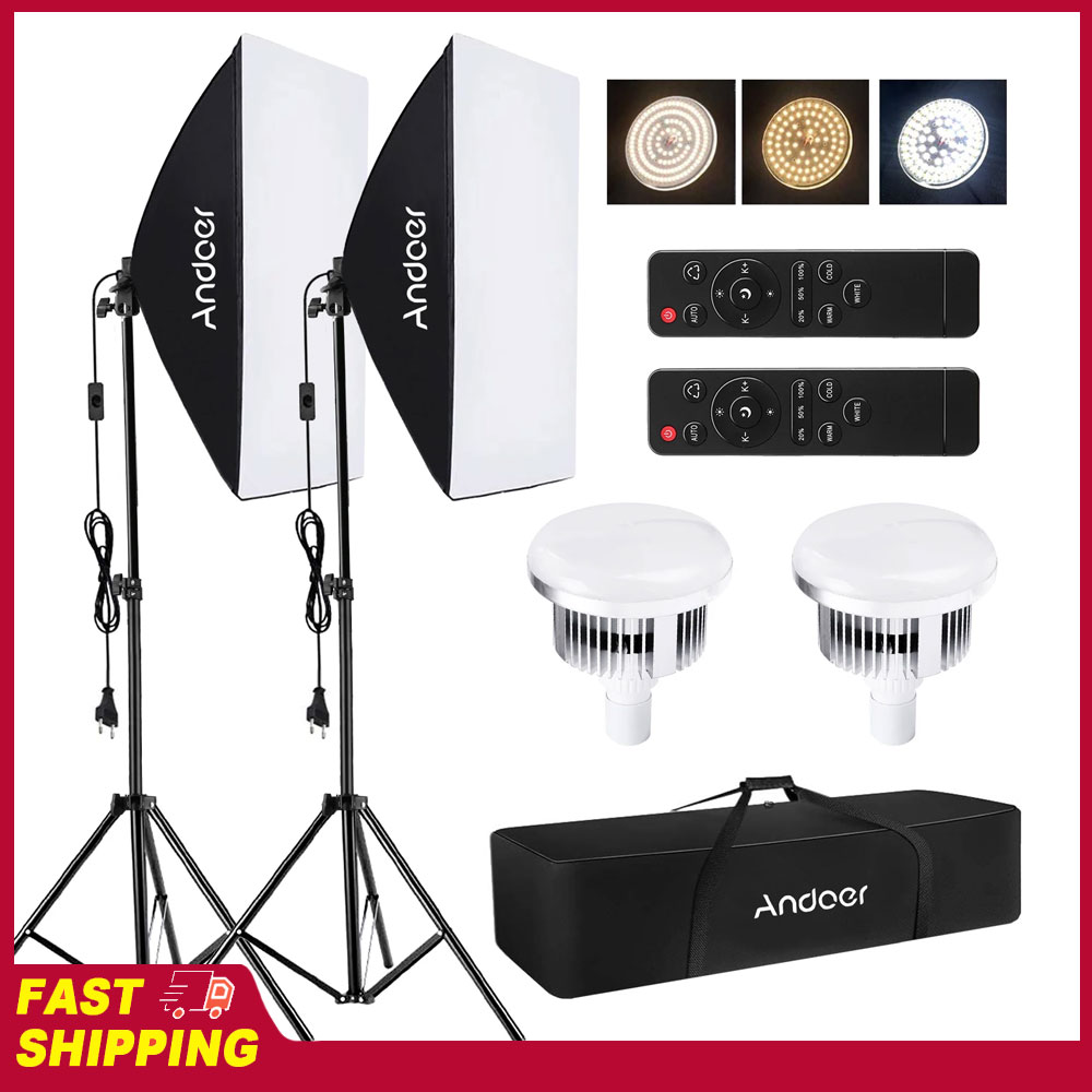 Photography Led Lighting Kit - Andoer Softbox Lighting Set Studio Photography