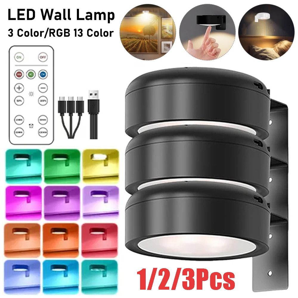 Photography Lighting Wall - 1/2/3Pcs Wall Mounted Magnetic LED Light
