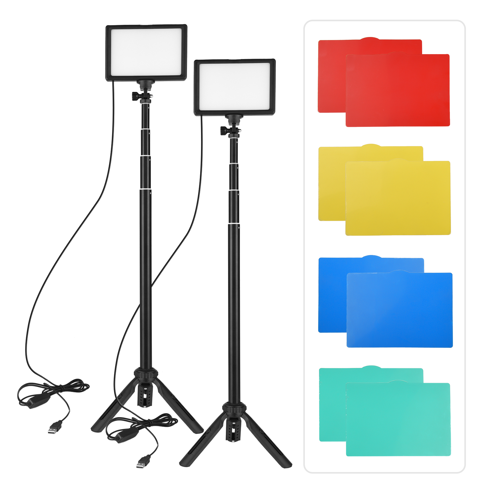 Photography Lighting Uk - Andoer 2pcs LED Video Light Kit