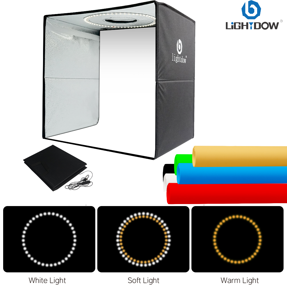 Photography Lighting And Backdrop Kits - Lightdow Photo Studio Light Box Kit