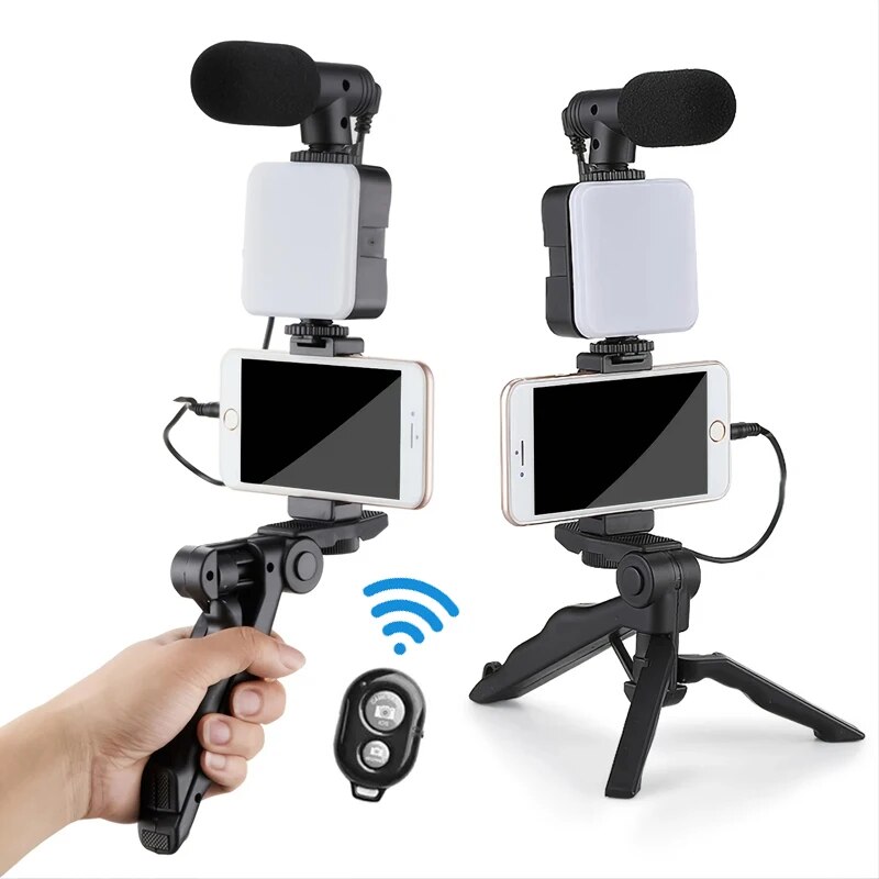 Photography Led Lighting Kit - Smartphone Vlogging Kit With Tripod Phone