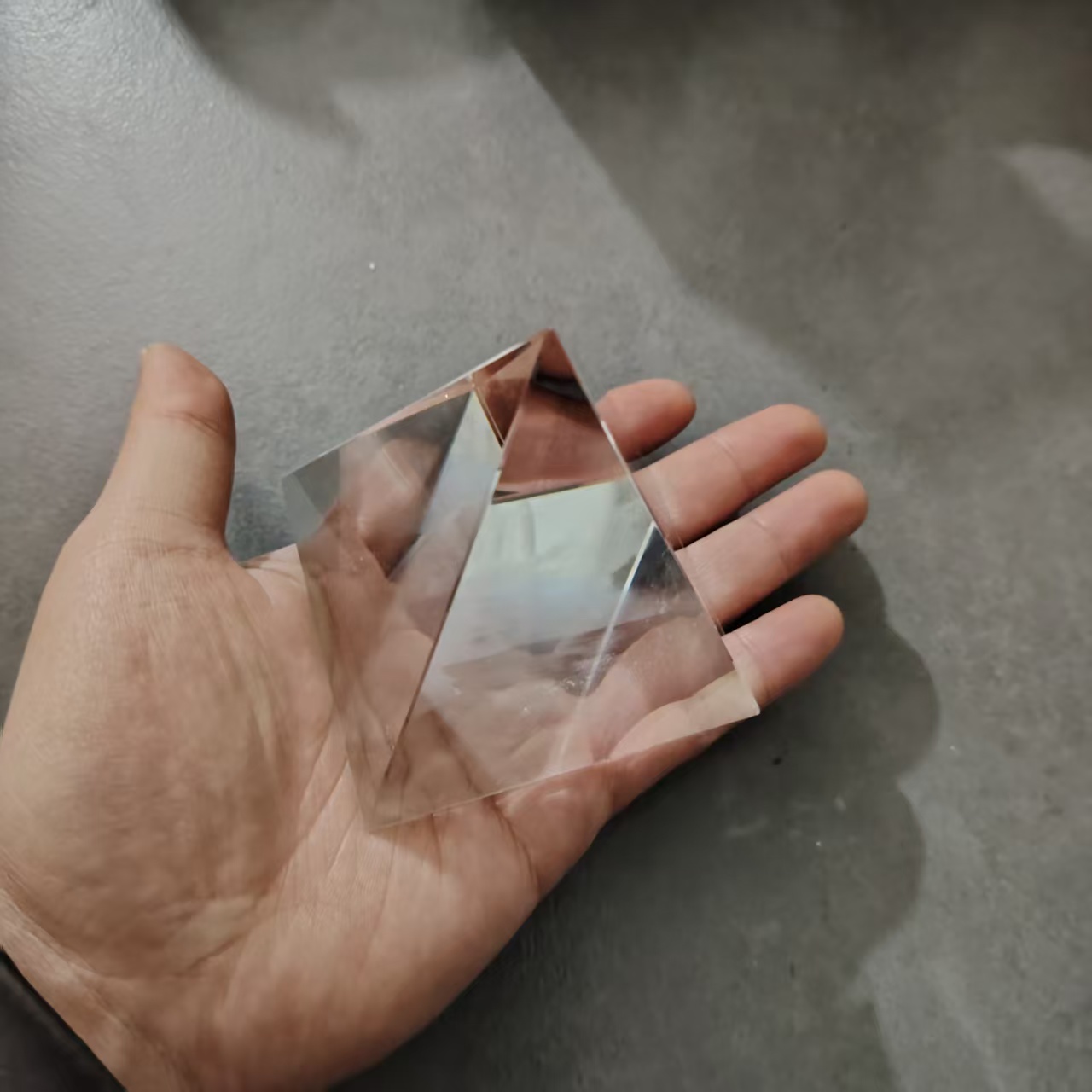 Photography Lighting Test - 1PC 80mm Quadrangular Pyramid Prism Crystal