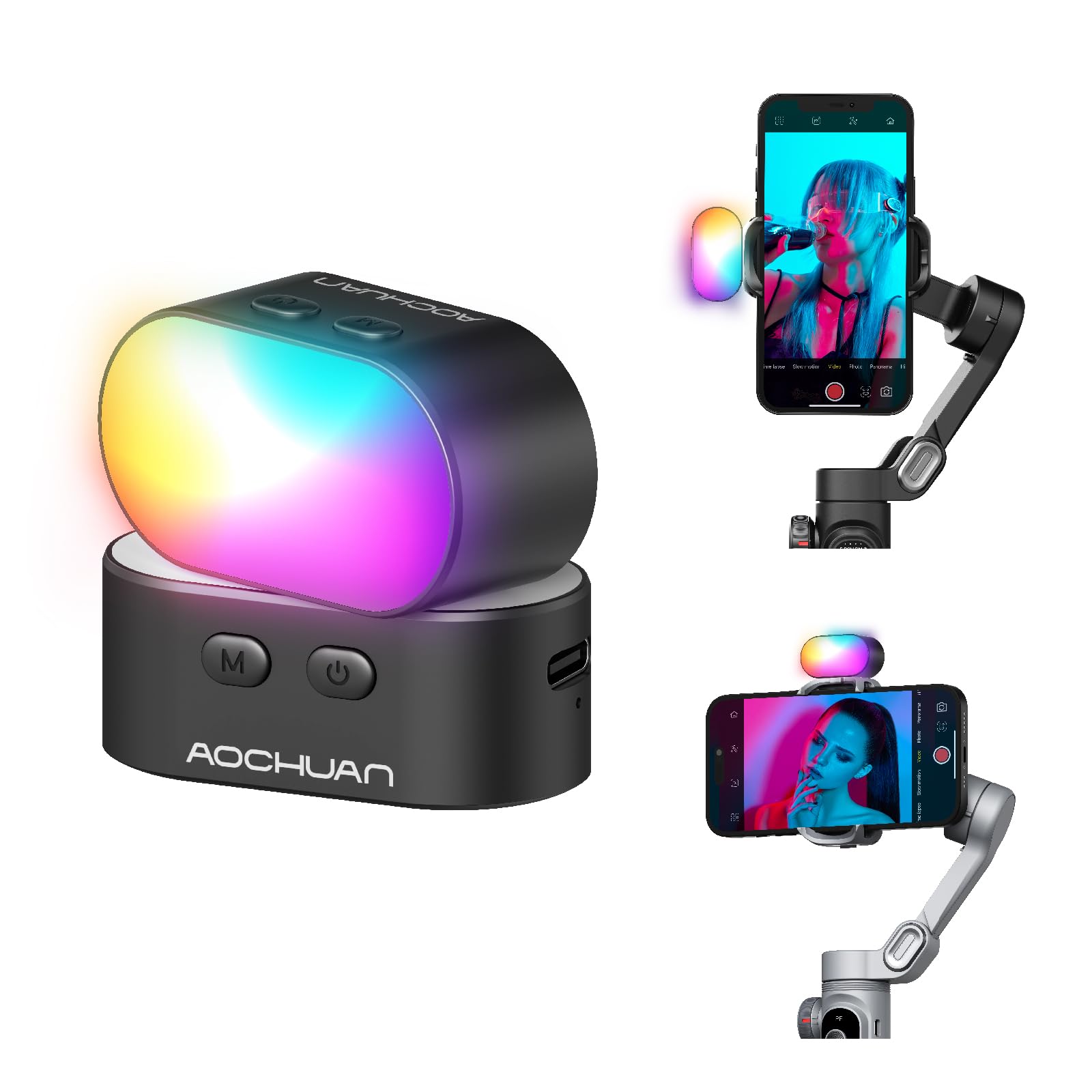 Photography Lighting Uk - AOCHUAN RGB Magnetic Fill Light for