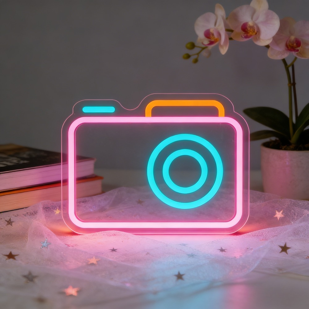 Camera Neon Sign LED Wall Art  - огляд і ціна Photography Studio Lighting Set Up