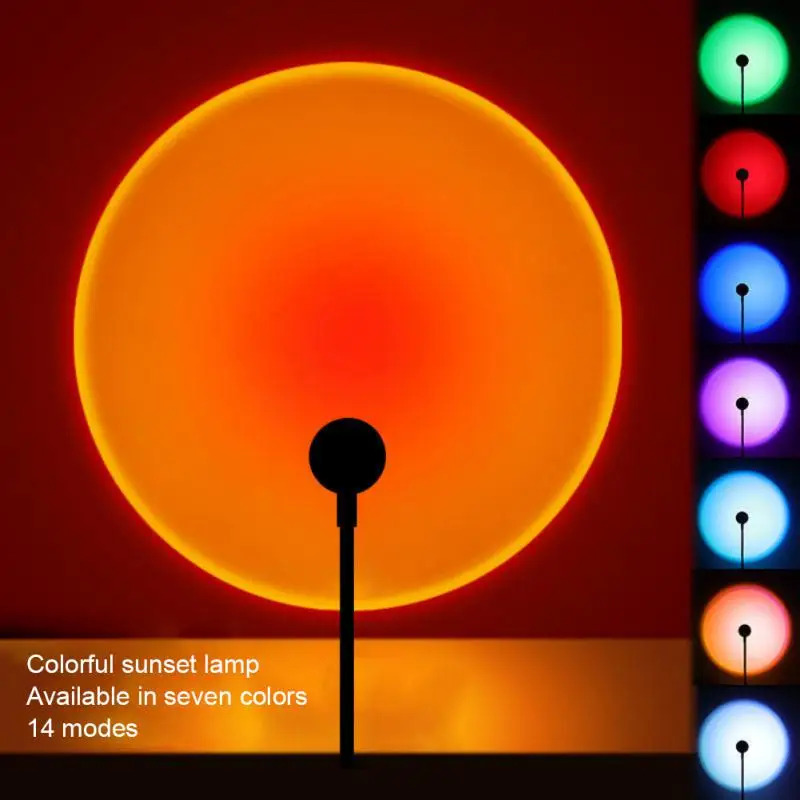 1-4pcs Sunset Lamp LED Rainbow - огляд і ціна Photography Lighting Wall