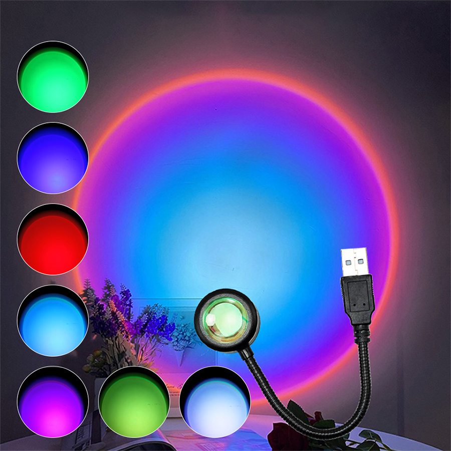 USB LED Sunset Lamp Projector  - огляд і ціна Photography Lighting Wall
