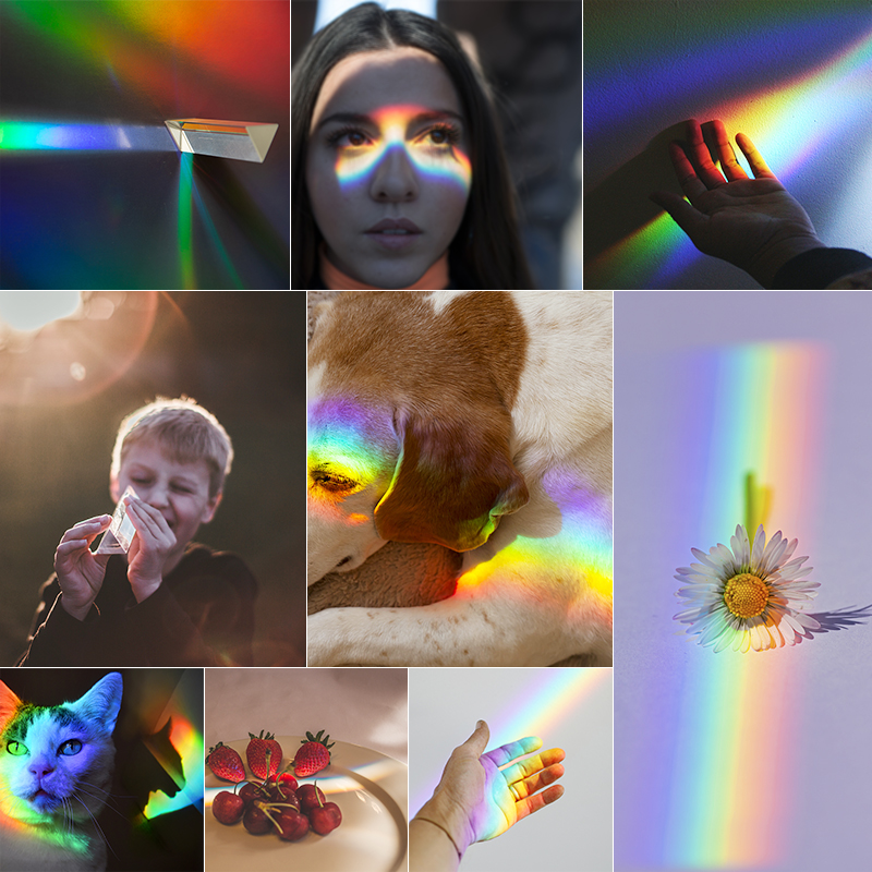 1PC Rainbow Triangular Prism K - огляд і ціна Photography Lighting Triangle