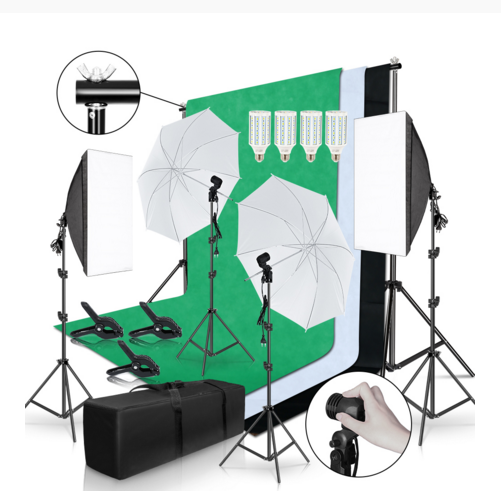 Gold Seller Full Set Photograp - огляд і ціна Photography Lighting And Backdrop Kits