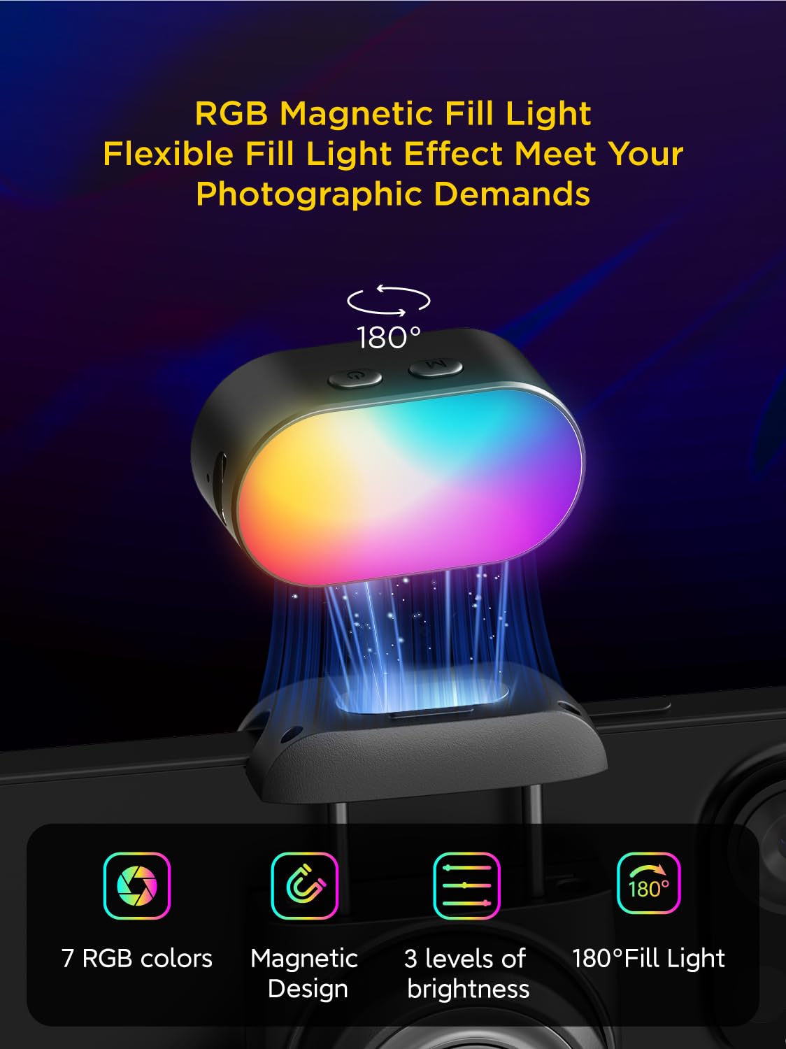 AOCHUAN RGB Magnetic Fill Ligh - огляд і ціна Photography Lighting Uk