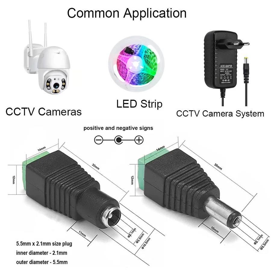 5pairs DC 12V Female And Male  - огляд і ціна Photography Led Lighting Kit
